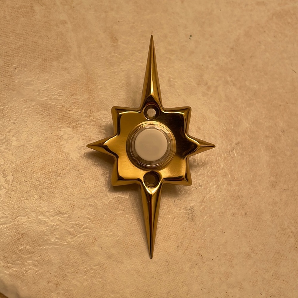 Rejuvenation doorbell button mid-century star